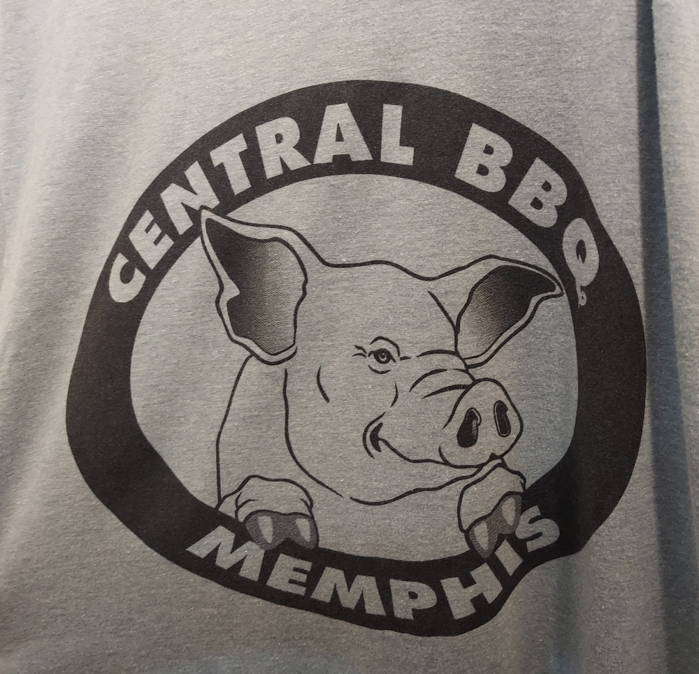 Central BBQ Double Sided Graphic T shirt Wet Dry Naked Jerked Hard Cartoon Pig